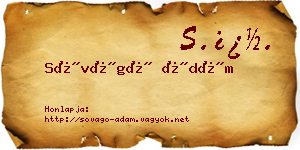 Sóvágó Ádám névjegykártya